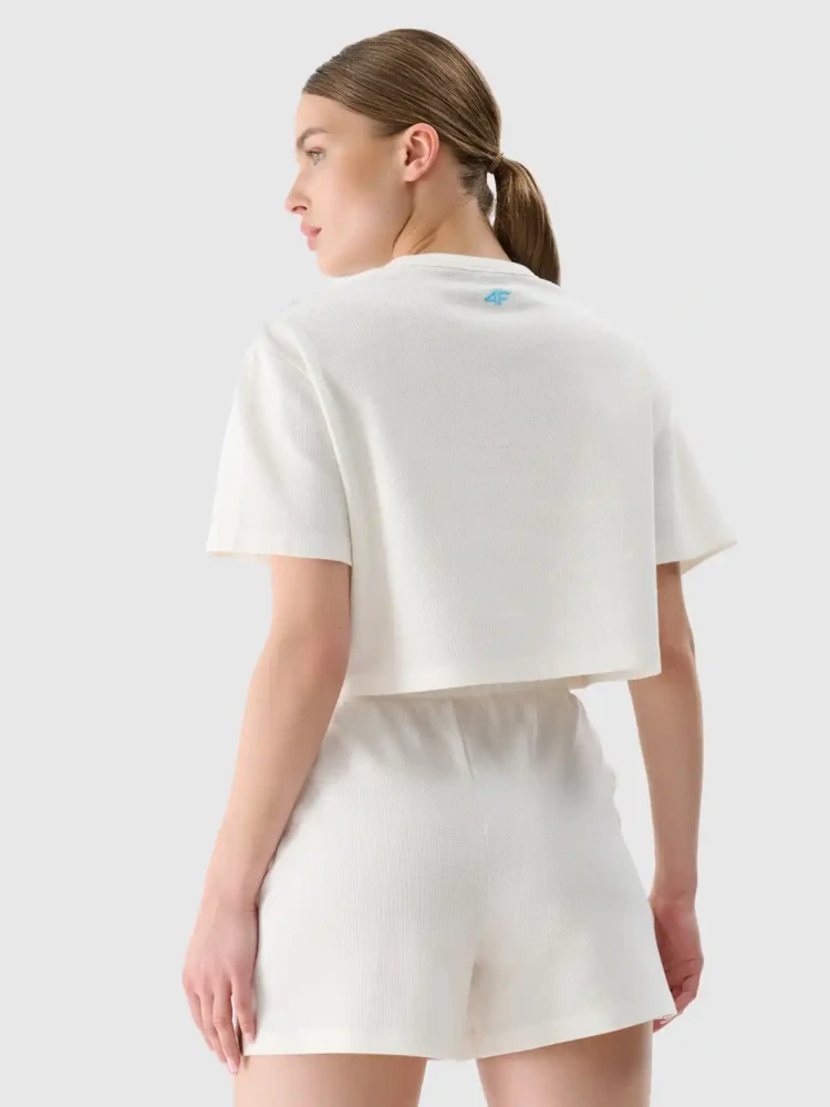 4F športové šortky 4FWSS25TSHOF531 biele