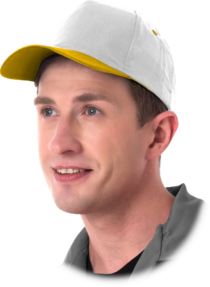 Reis CZ WY Šiltovka White/Yellow 50 Pack