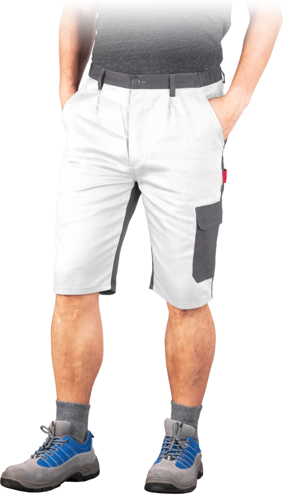 Reis BOMULL WS pánske kraťasy White/Grey S-3XL