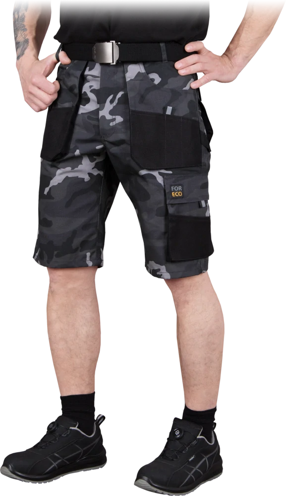 Reis FORECO MOB pánske kraťasy Black/Camo S-3XL