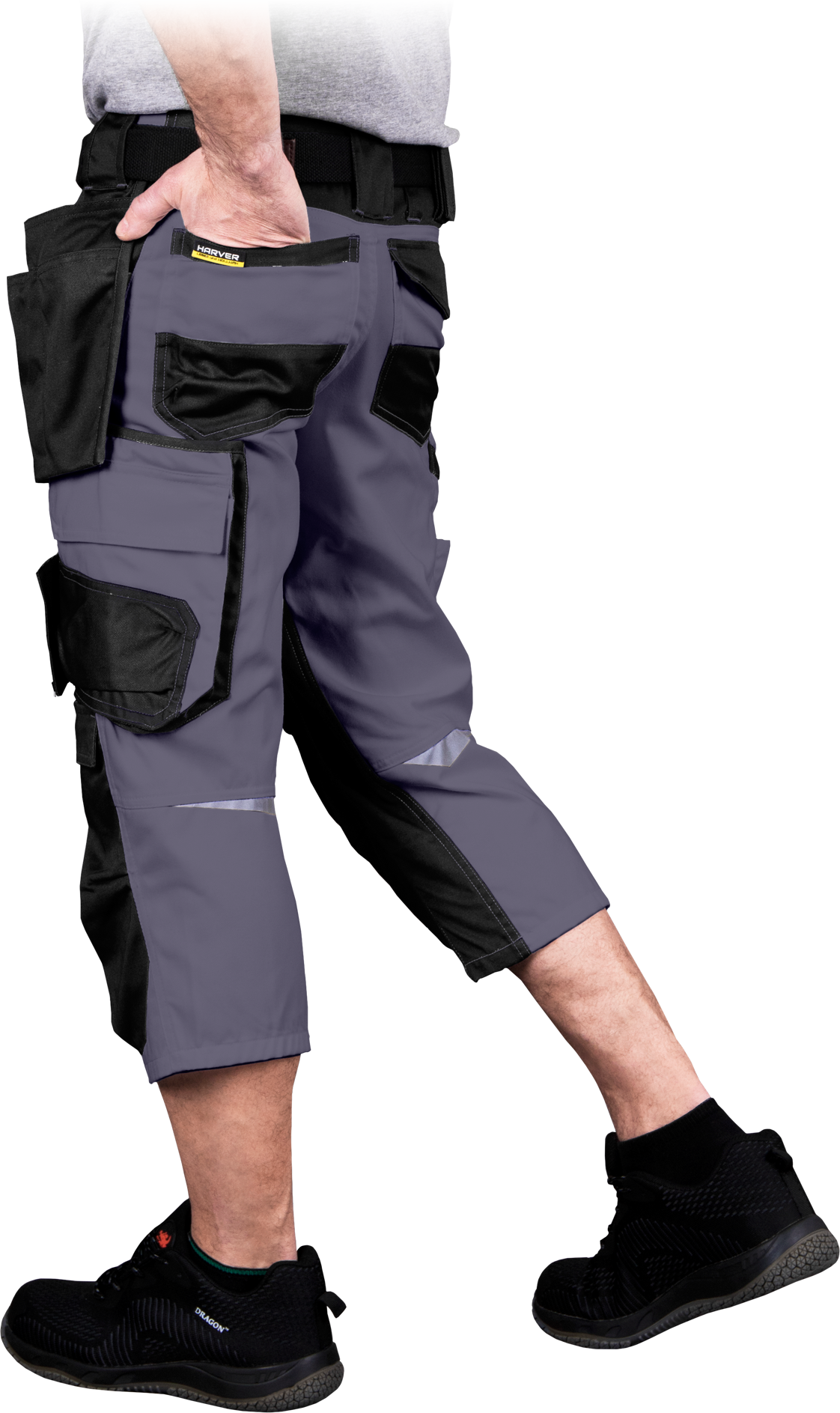 Leber&Hollman HARVER-R SB pánske dlhé kraťasy Grey/Black S-3XL