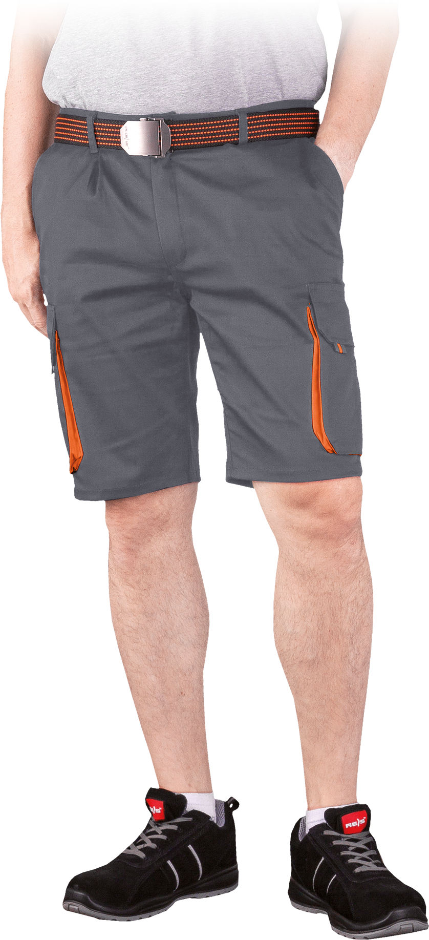 Reis LAND SP pánske kraťasy Grey/Orange S-3XL