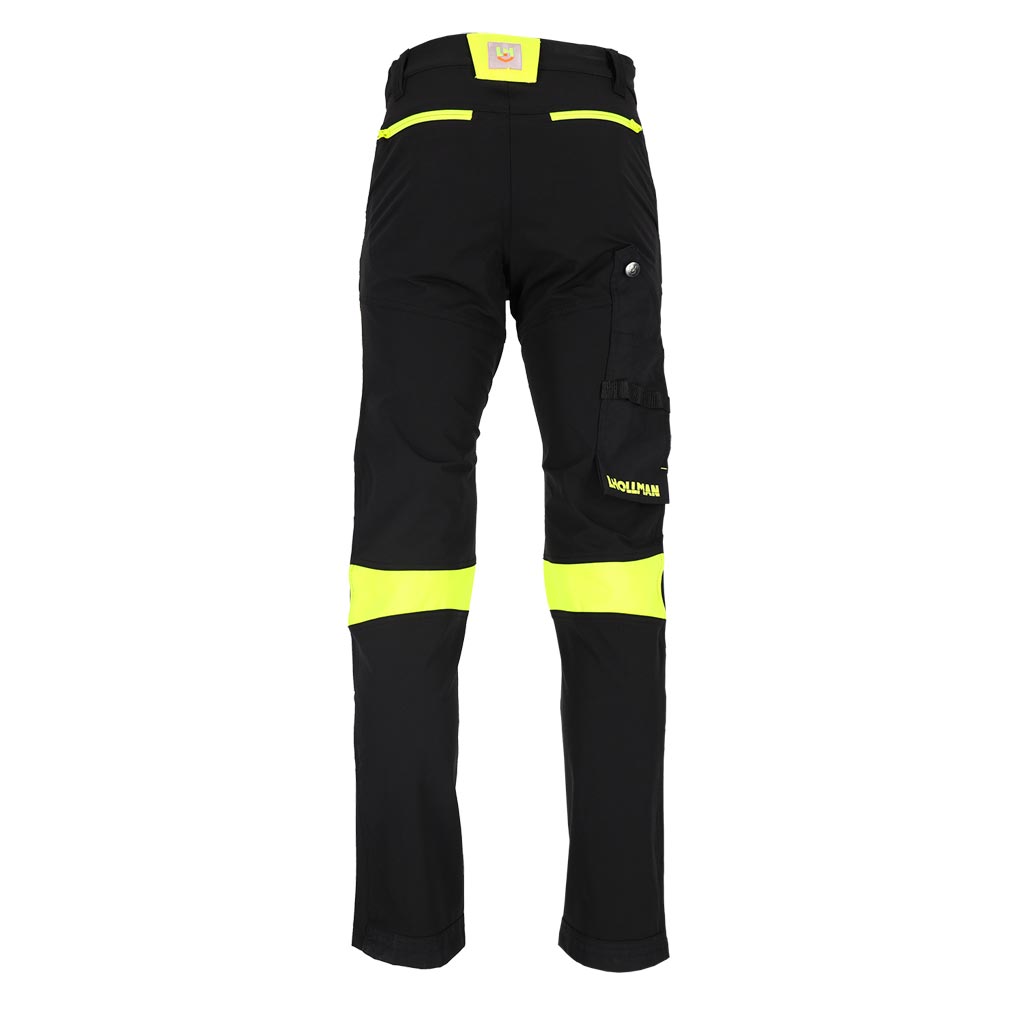 Leber&Hollman RAUT BY Rip-Stop nohavice Black/Yellow 46-62