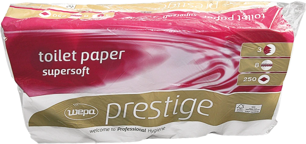 Wepa HME-PRESTIGE 3V toaletný papier biely 8 ks