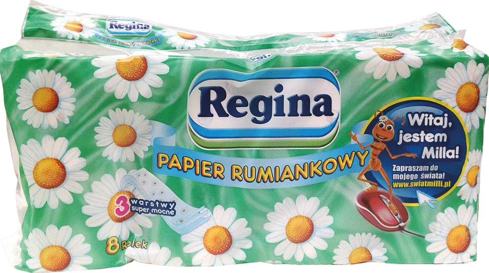 Regina CHAMOMILE PAP 3V toaletný papier biely 8 ks