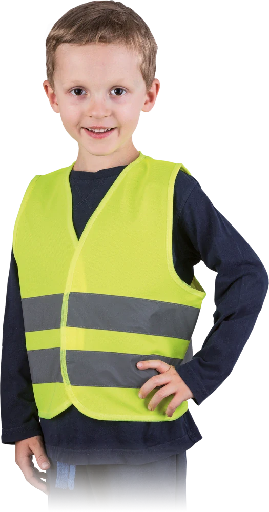 Reis KOS-KINDER HI-VIS detská výstražná vesta 5 Pack žltá S-M