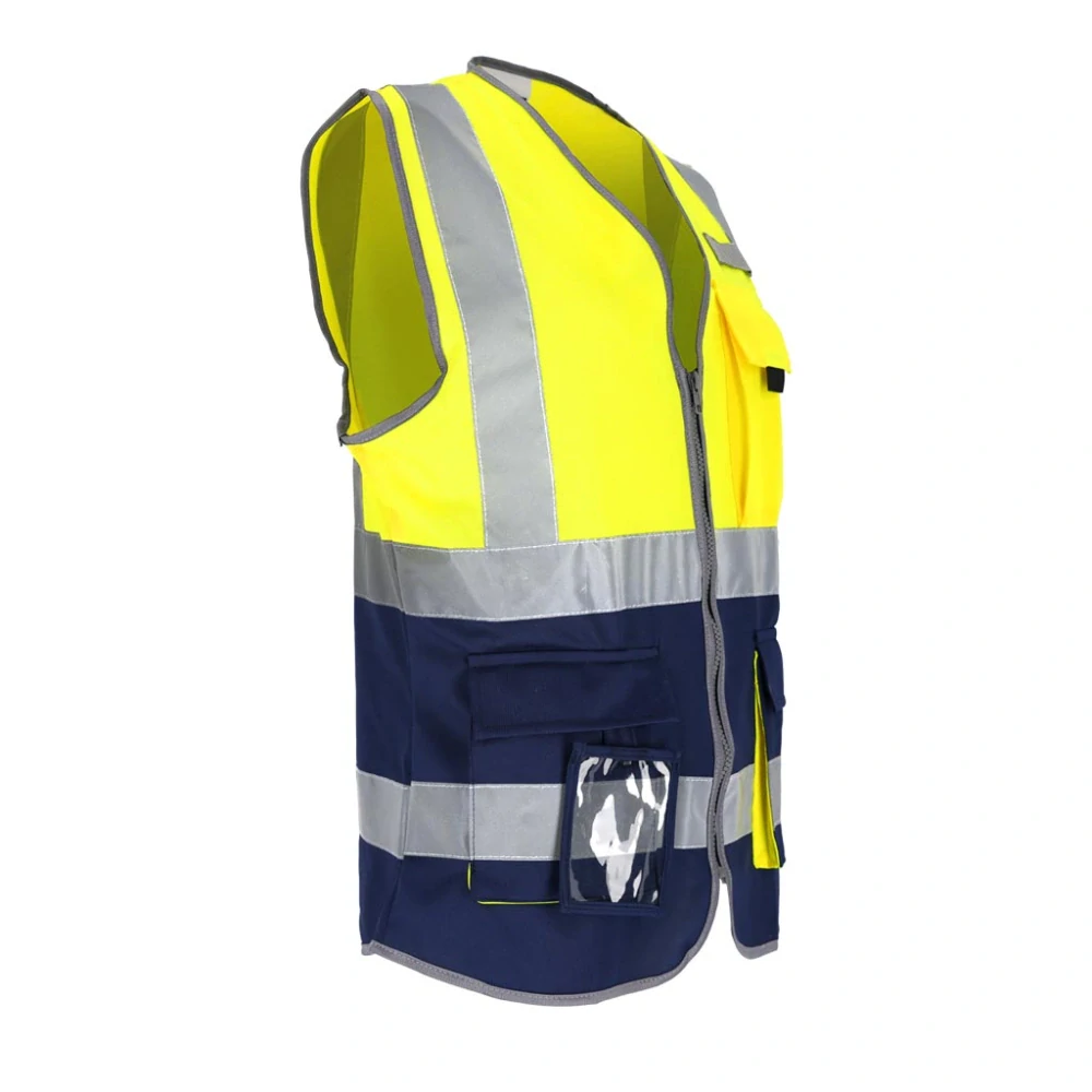 Reis KOS LADY HI-VIS Dámska výstražná vesta žltá/modrá S-3XL