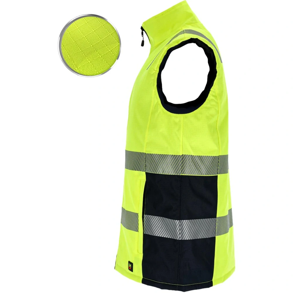 Leber&Hollman LASER HI-VIS zateplená výstražná vesta žlutá M-3XL