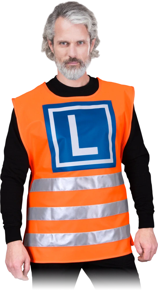 Lubmar KOS ROAD L výstražná vesta s označením L oranžová UNI