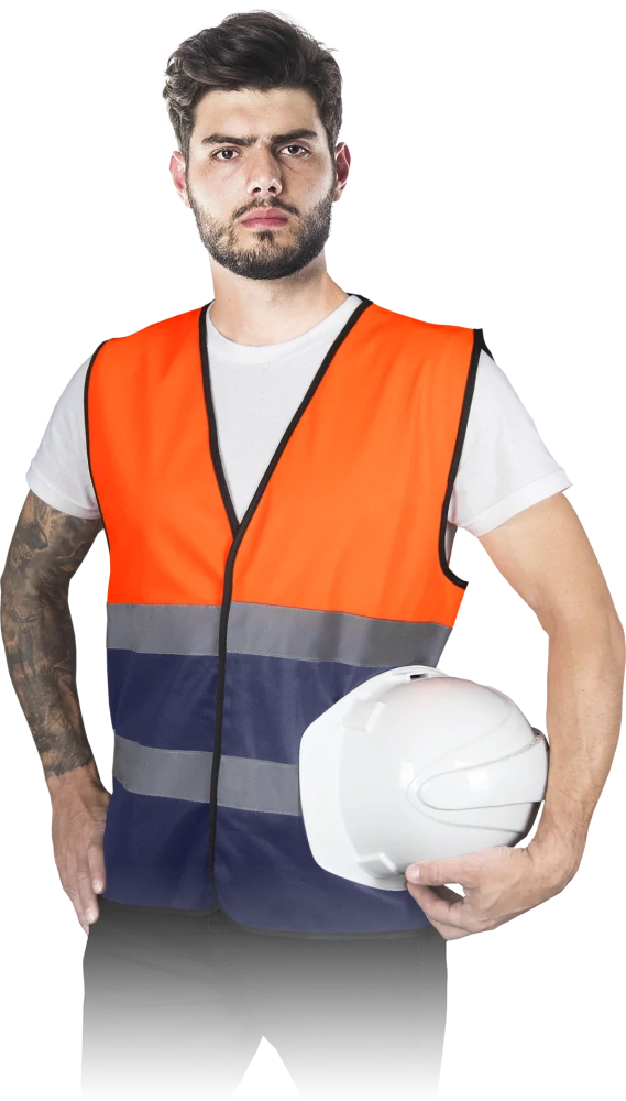 Reis KOS DOUBLE Pánska výstražná vesta 5 Pack Orange/Blue M-3XL