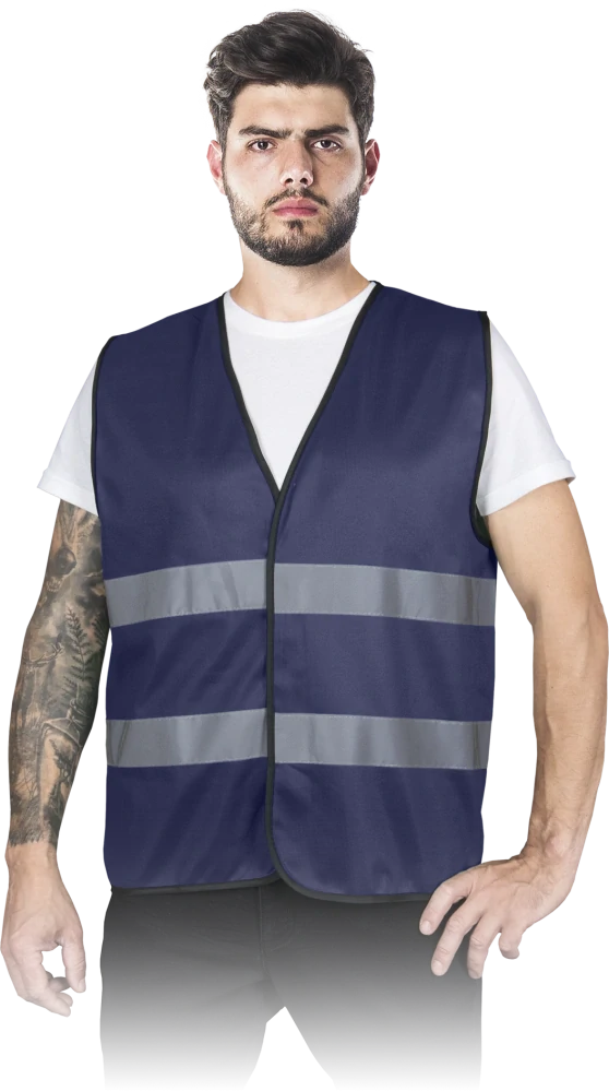 Reis KOS COLOR Pánska výstražná vesta 5 Pack Navy Blue M-3XL