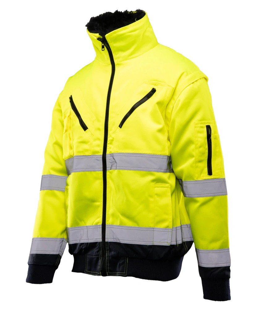 Polstar BOMBER 3V1 HI-VIS reflexná zimná bunda Yellow/Blue