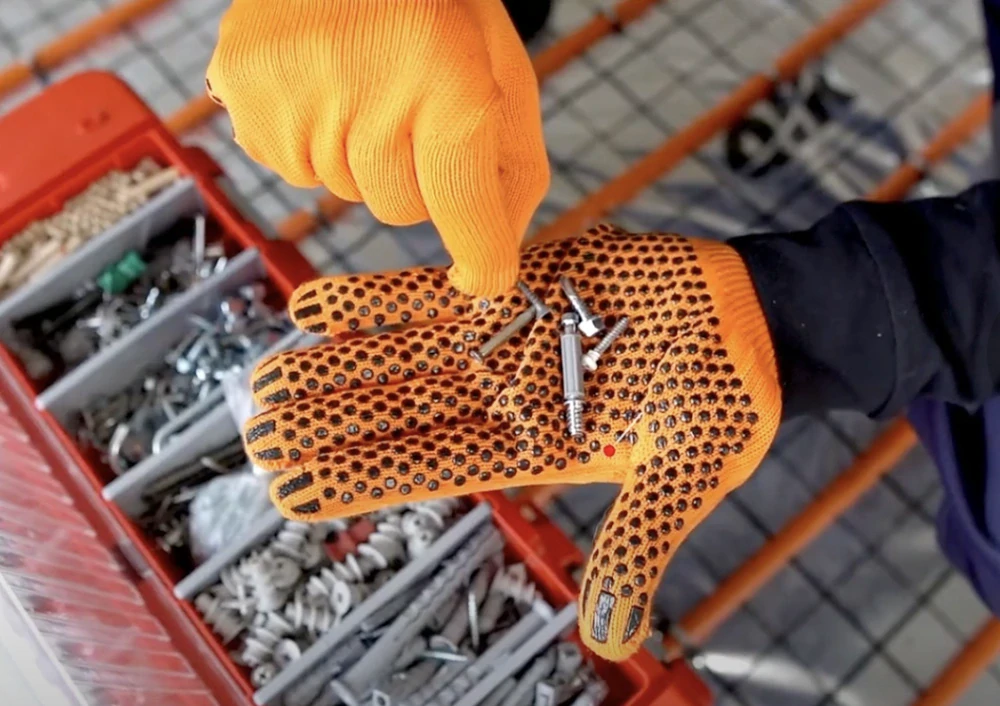 Reis RDZFLAT rukavice s PVC bodky 10-11