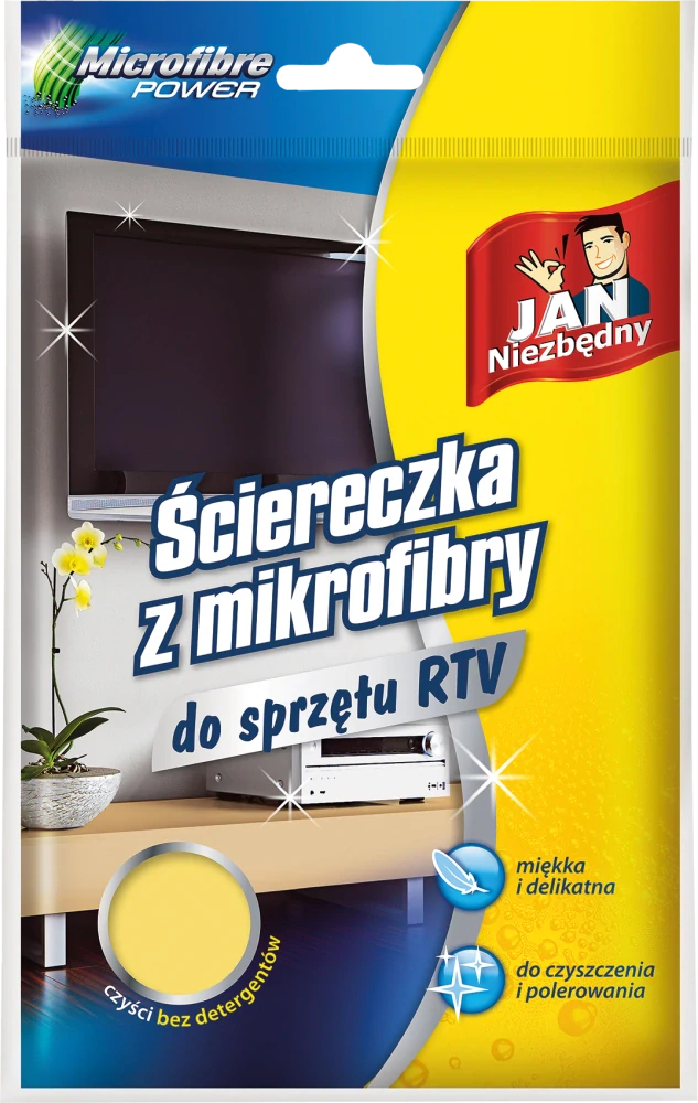 Jan Niezbedny RTV utierka z mikrovlákna žltá Uni