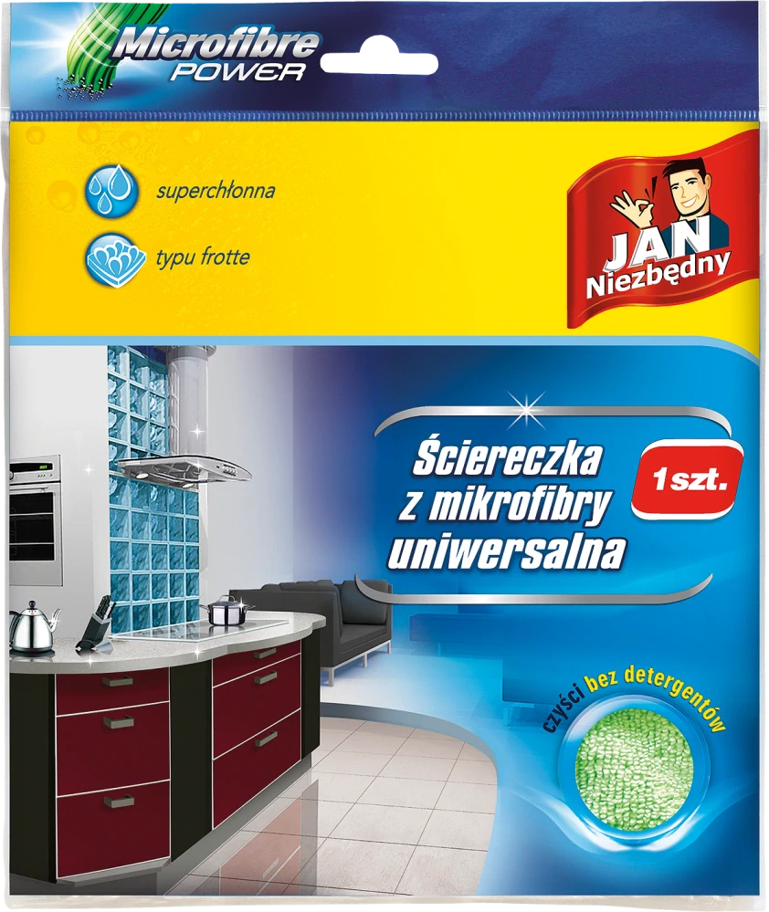 Jan Niezbedny MIKRO utierka z mikrovlákna zelená Uni