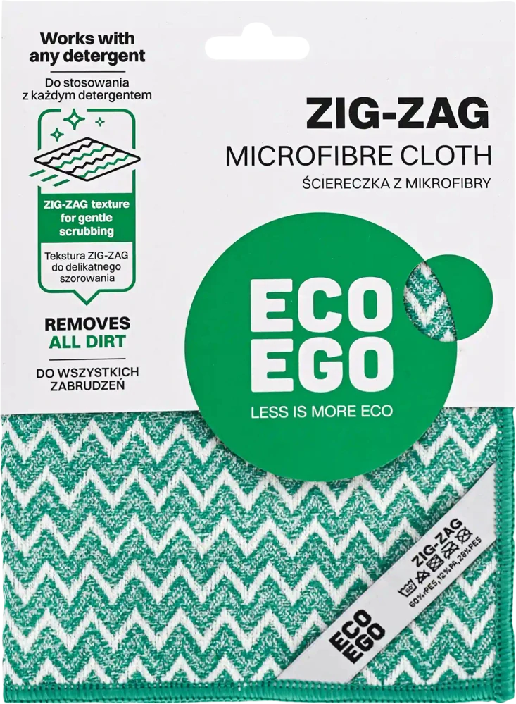 York Zig Zag Kuchynská utierka z mikrovlákna zelená 35x35 cm