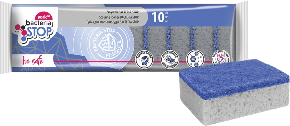 York 3034010 Antibakteriálna huba na riad Ultra-Fresh DW 30 modrá/sivá 10 ks