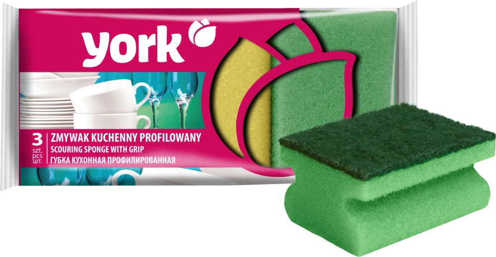 York Profil Kuchynská huba na riad farebná 3 ks