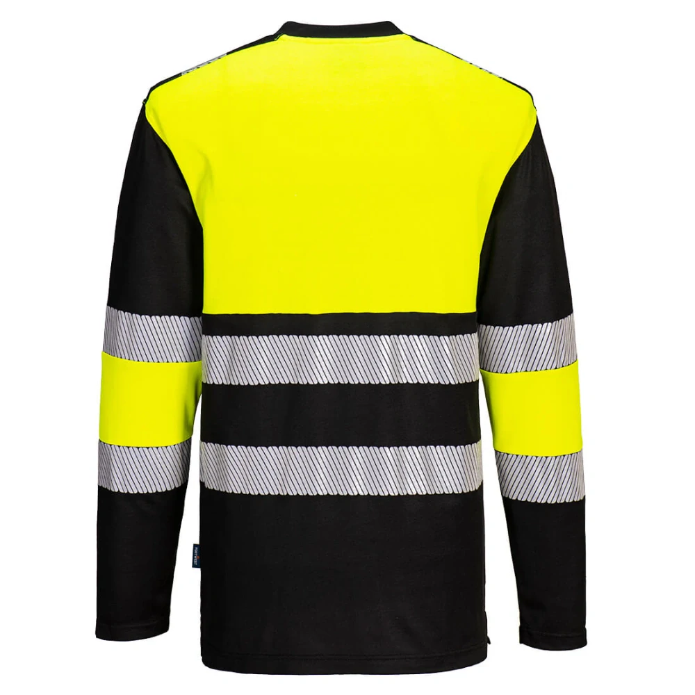 Portwest PW312 PW3 Hi-Vis tričko s dlhým rukávom Yellow/Black