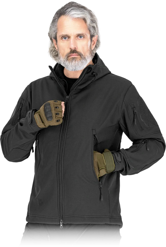 Tactical Guard MOSS Softshellová bunda Black M-3XL