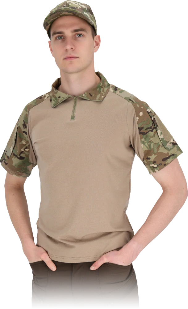 Tactical Guard CAMOSOL Polo Tričko Beige/Camo