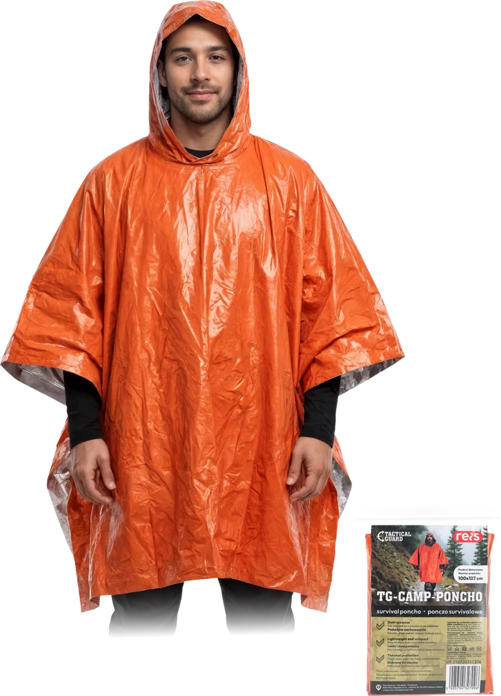 Tactical Guard CAMP Pončo na prežitie Orange