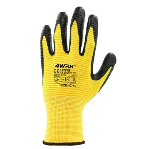 4WRK Leste XKS6060 YHVB rukavice Yellow/Black 8-11