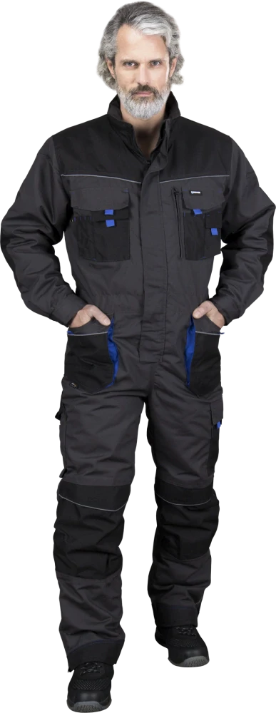 Leber&Hollman FORMEN FMNW zateplená pracovná kombinéza Grey/Black M-3XL