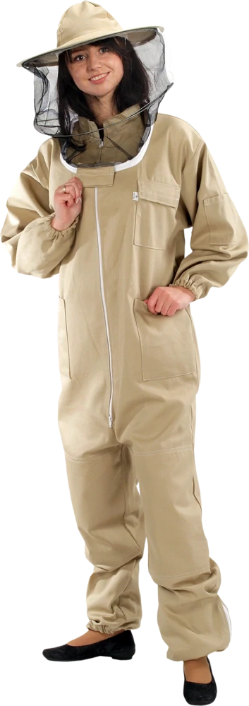 Adamek BEE COV31 kombinéza s čiapkou zapínanou na zips Begie M-2XL