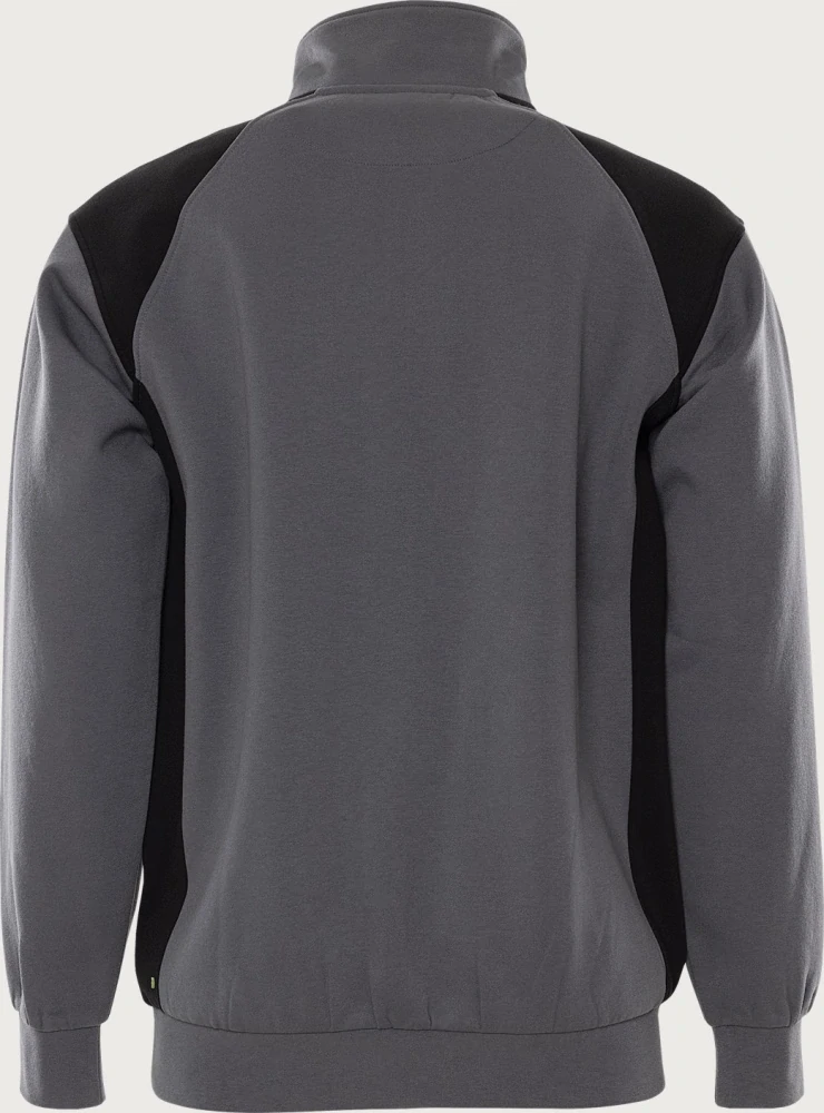 Fristads 7048 GSM Mikina s krátkým zipem šedá/černá