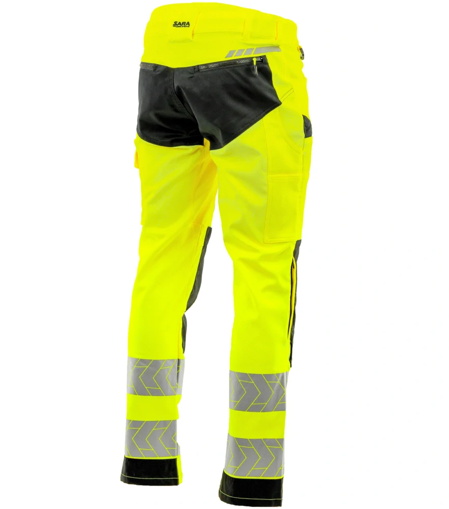 Sara Drago Comfort 2-WAY Stretch kalhoty HI-VIS Yellow/Black 50-60