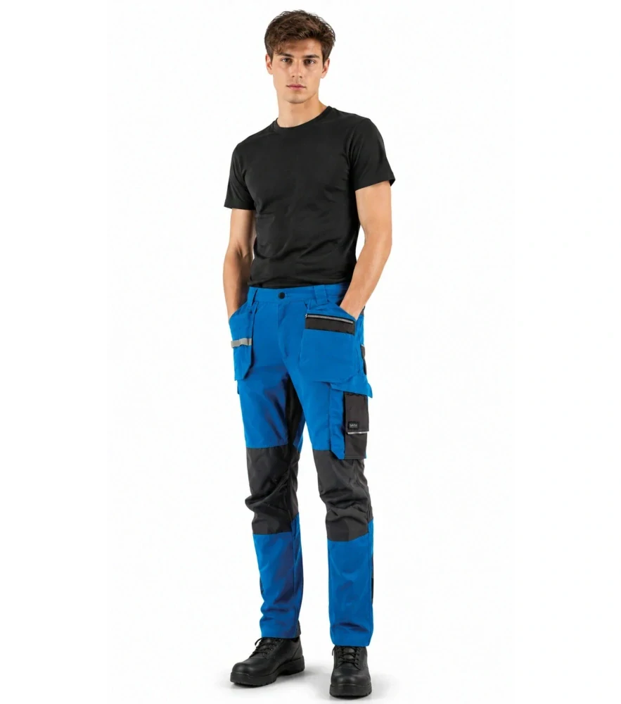 Sara Monter pánské kalhoty do pasu Blue/Grey 50-60