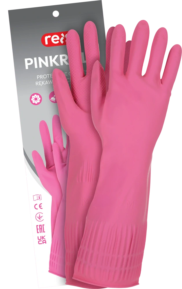Reis RPINKROLL latexové rukavice růžové S