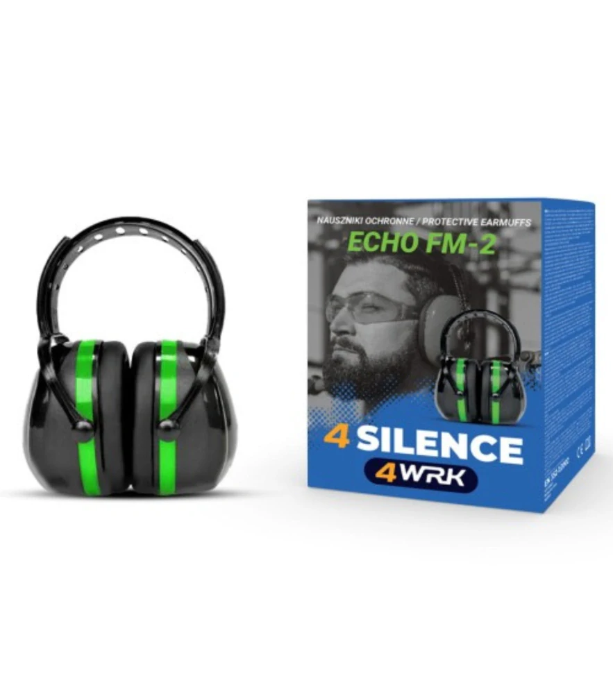 4WRK ECHO FM-2A sluchátka black/green 33 dB