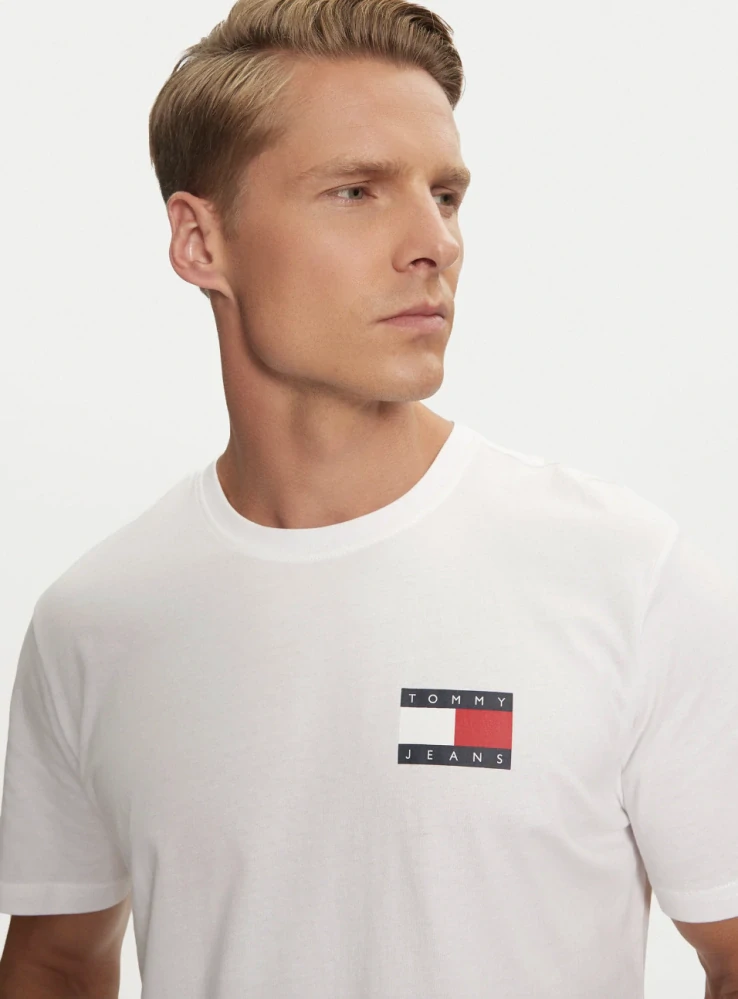 Tommy Jeans DM0DM20740 BIYBR Pánské tričko bílé