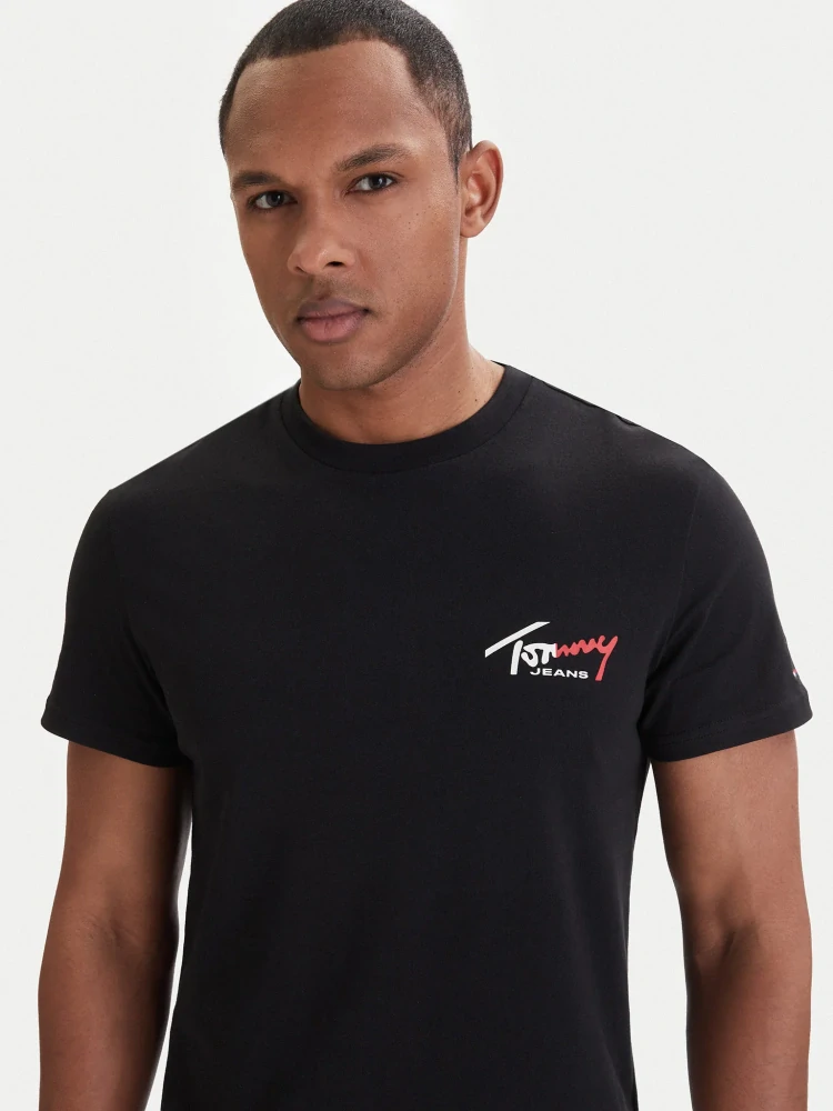 Tommy Jeans DM0DM22538 NEBDS Pánské tričko černé
