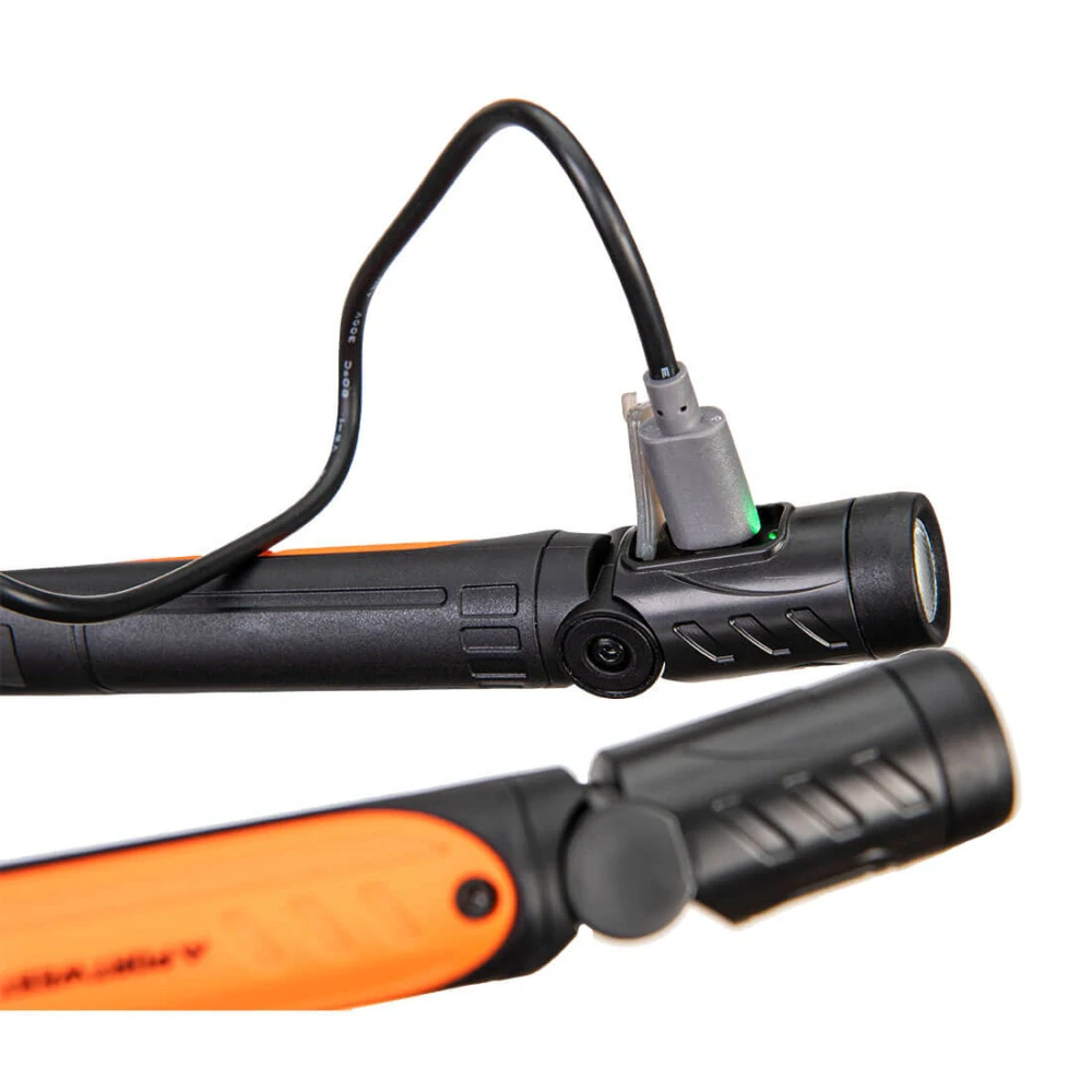 Portwest PA73 USB dobíjecí LED světlo na krk Černá/oranžová