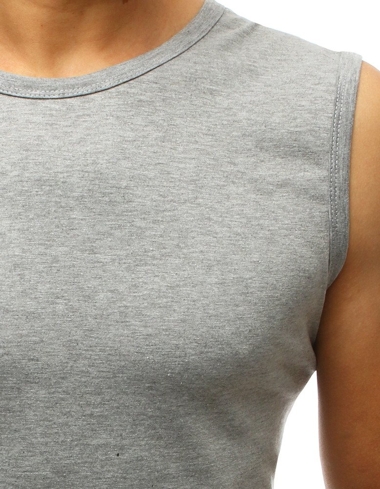 Pánské tričko bez rukávů světle šedé Dstreet RX3498