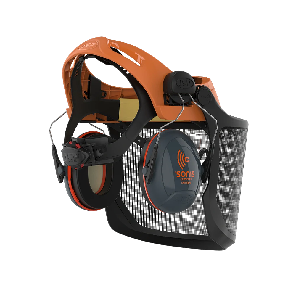 JSP ADB28A-300-800 tvárový štít EVOGuard® M2 s chráničmi sluchu a okuliarmi