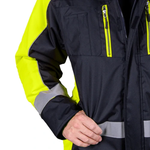 Leber&Hollman ASKER BSE reflexná zimná bunda čierna/žltá