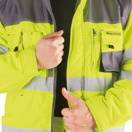 Leber&Hollman FORMEN YSB reflexná zateplená bunda tkaná žltá