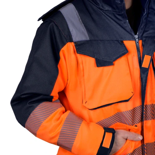 Leber&Hollman JAC WINTER reflexní zimní bunda oranžová