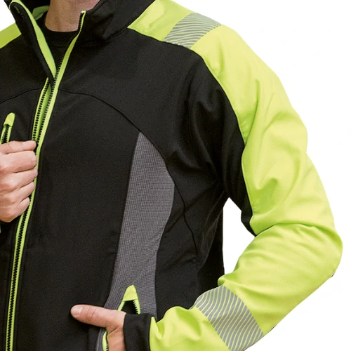 Leber&Hollman SHELLVIS softshellová bunda čierna/žltá