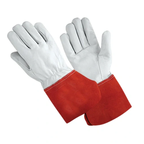 Madeva AX-LAMPAR zváracie rukavice biela/červená 10