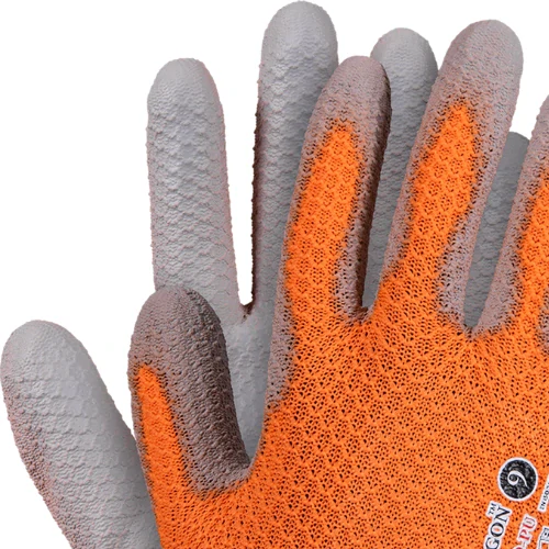 Reis DIAMOND PU PS rukavice oranžová/šedá 6-10