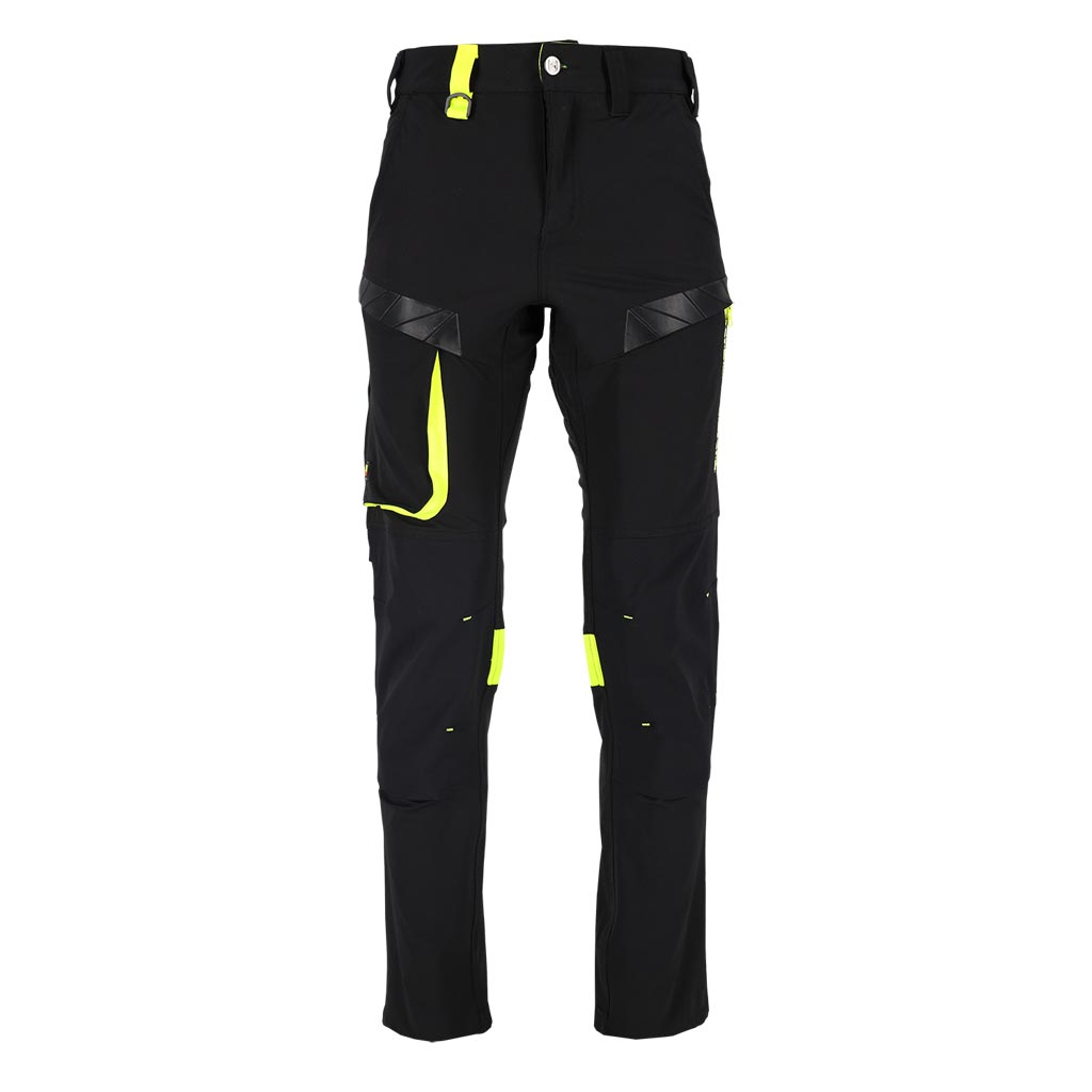 Leber&Hollman RAUT BY Rip-Stop nohavice Black/Yellow 46-62