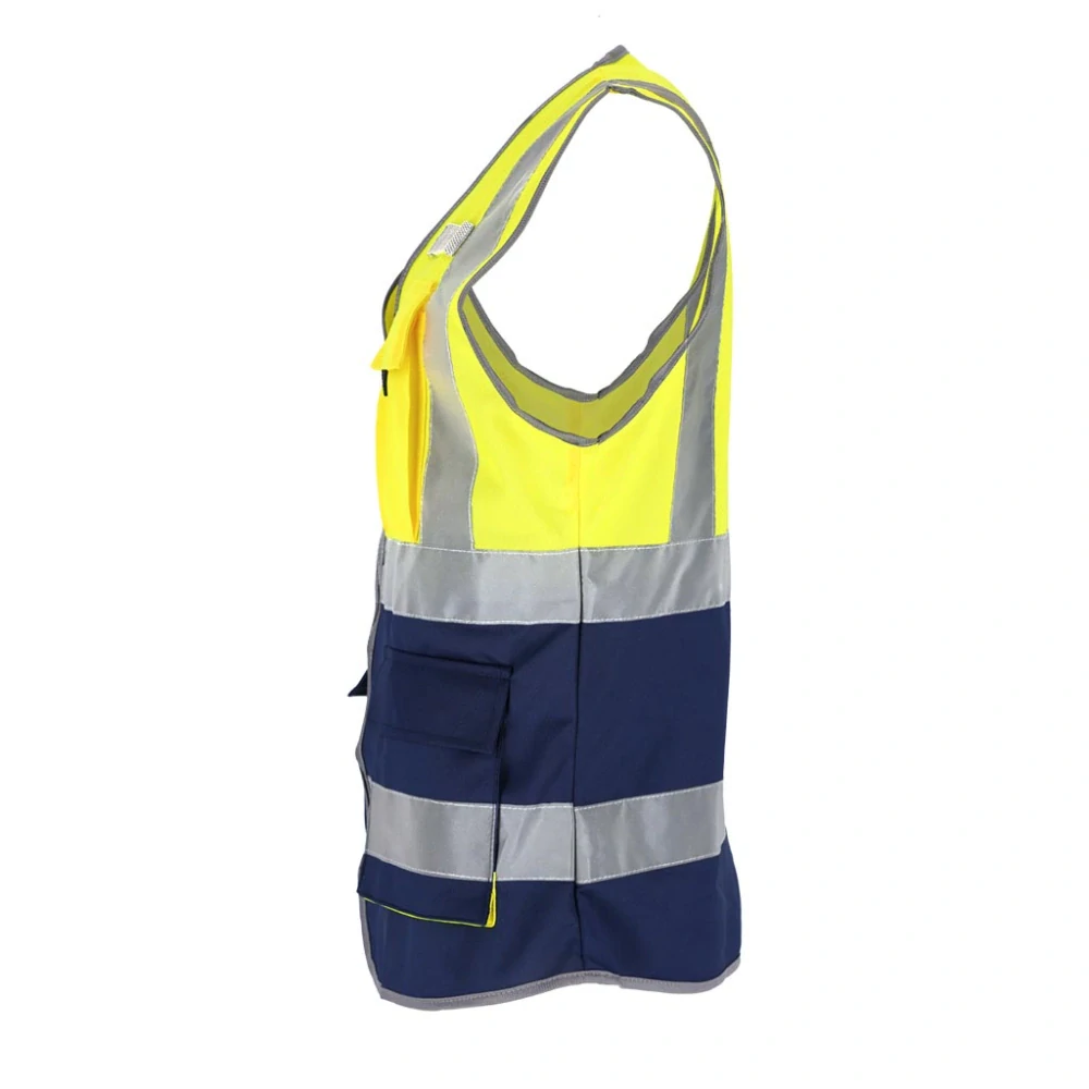 Reis KOS LADY HI-VIS Dámska výstražná vesta žltá/modrá S-3XL