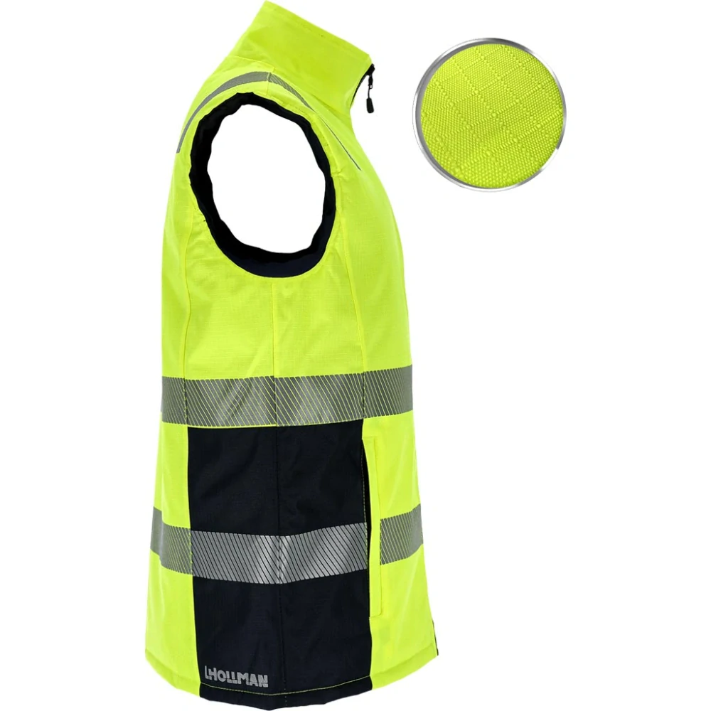 Leber&Hollman LASER HI-VIS zateplená výstražná vesta žlutá M-3XL