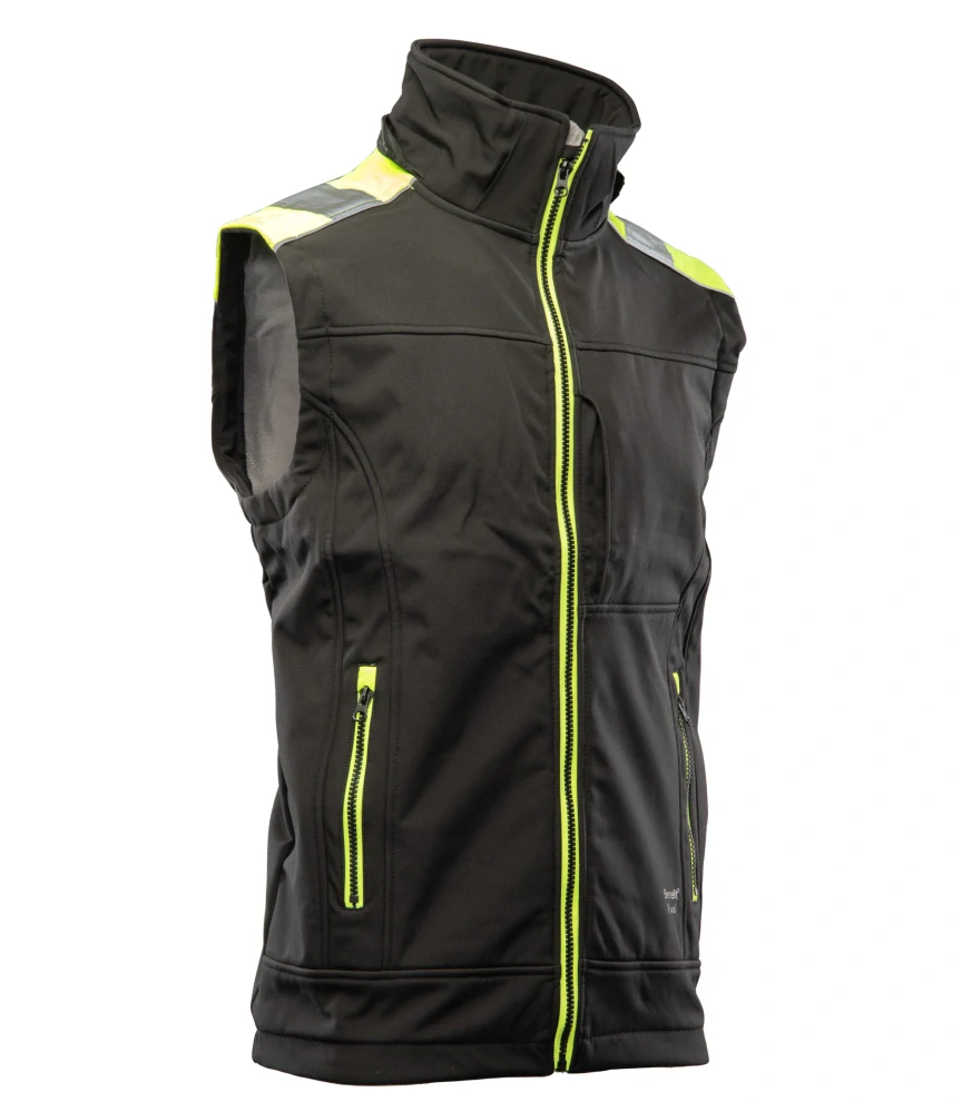 Polstar Seven Kings Rival Softshell vesta Black/Yellow