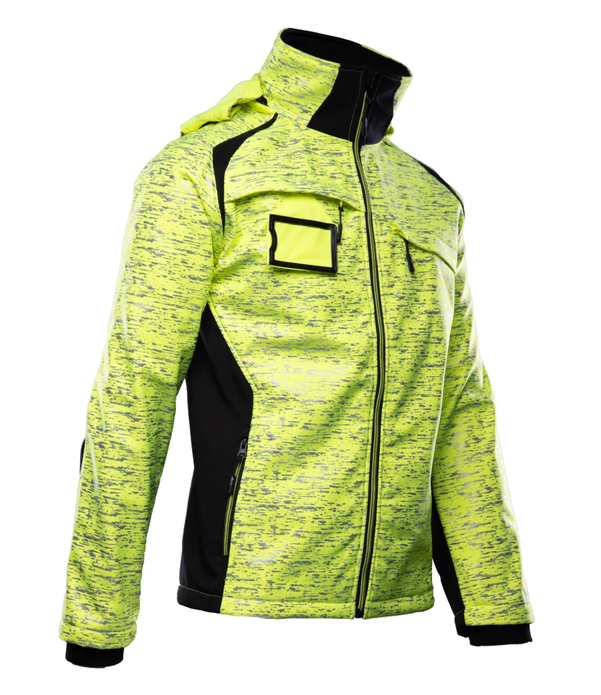 Polstar CROSS Vodeodolná Softshellová bunda HI-VIS Yellow/Black